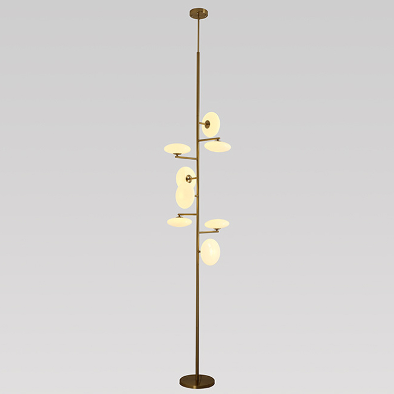 Торшер Seris Floor Lamp Латунь Белое матовое стекло Торшер Seris Floor Lamp Латунь Белое матовое стекло в Липецке | Loft Concept