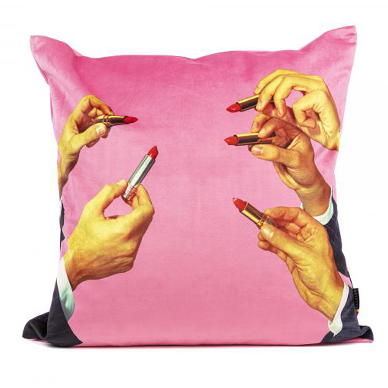 Подушка Seletti Cushion Pink Lipstick Розовый Мульти Подушка Seletti Cushion Pink Lipstick Розовый Мульти в Липецке | Loft Concept