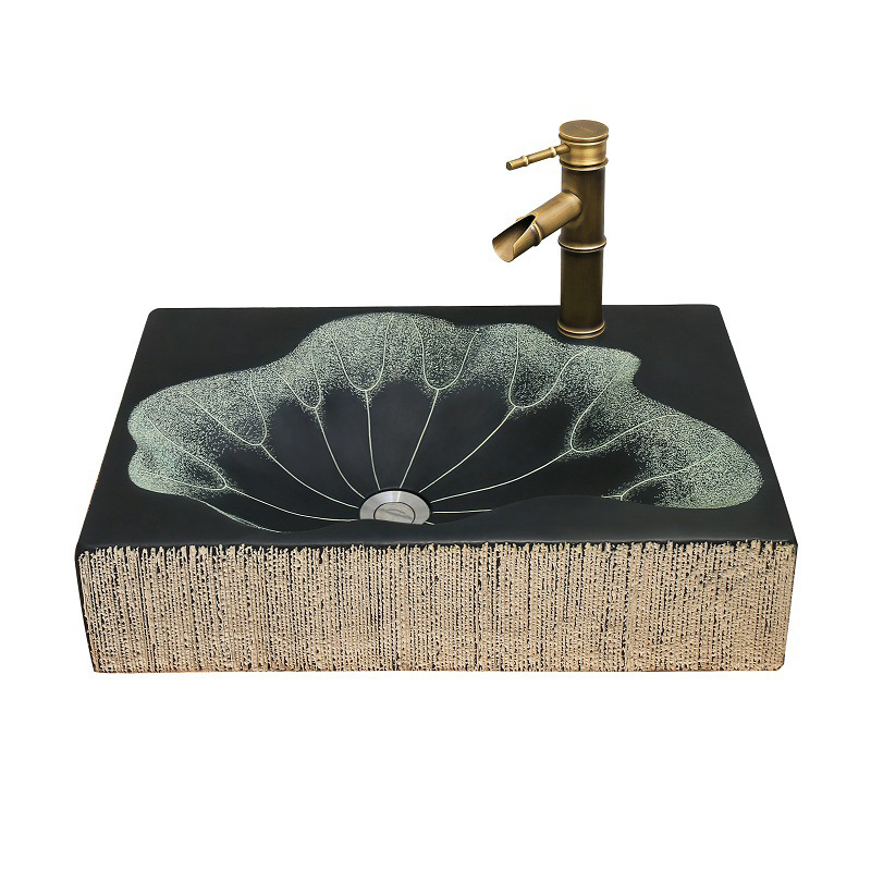 Раковина Lotus Leaf Rectangle Графит Зеленый шалфей Бежевый Раковина Lotus Leaf Rectangle Графит Зеленый шалфей Бежевый в Липецке | Loft Concept