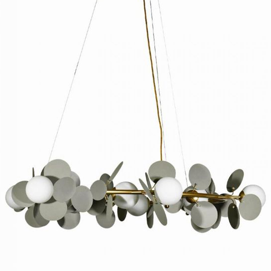Люстра MATISSE Chandelier circle Gray диаметр 105 Серый Золотой Белый Люстра MATISSE Chandelier circle Gray диаметр 105 Серый Золотой Белый в Липецке | Loft Concept