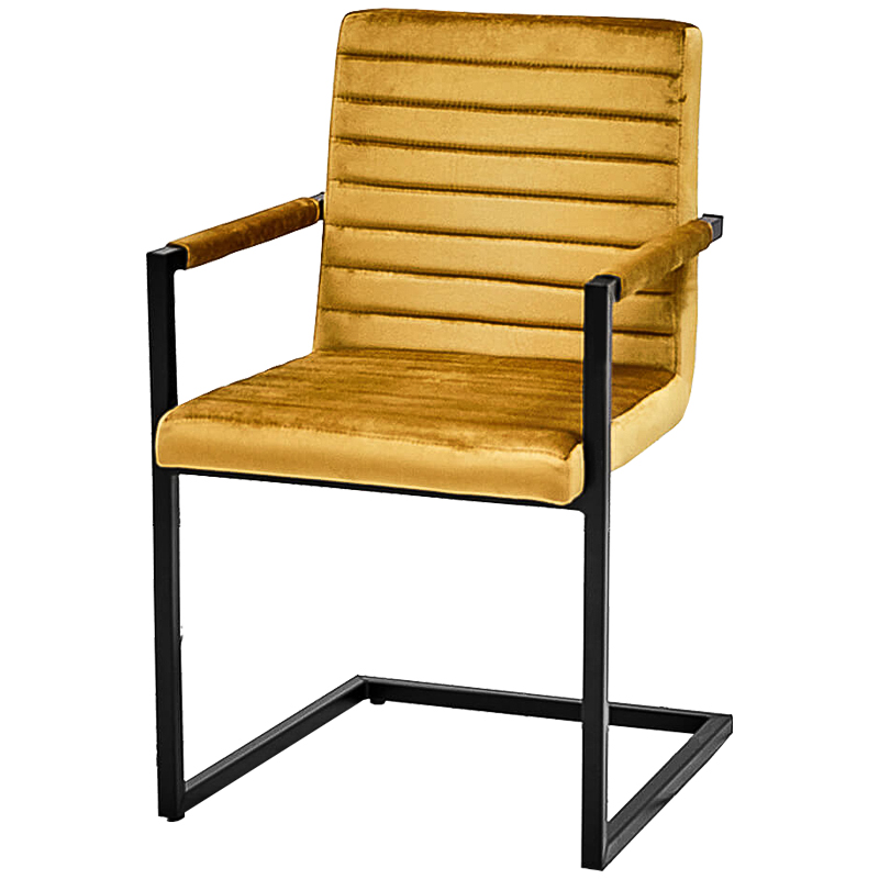 Стул с подлокотниками Dalak Stool yellow Черный Желтый Стул с подлокотниками Dalak Stool yellow Черный Желтый в Липецке | Loft Concept