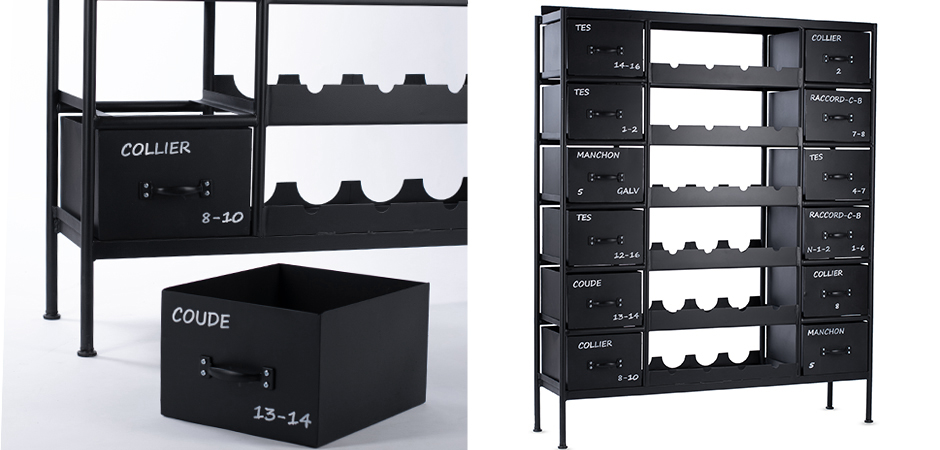 Винный стеллаж RADAGAST IRON WINE CHEST BLACK Винный стеллаж RADAGAST IRON WINE CHEST BLACK - Loft-Concept в Липецке