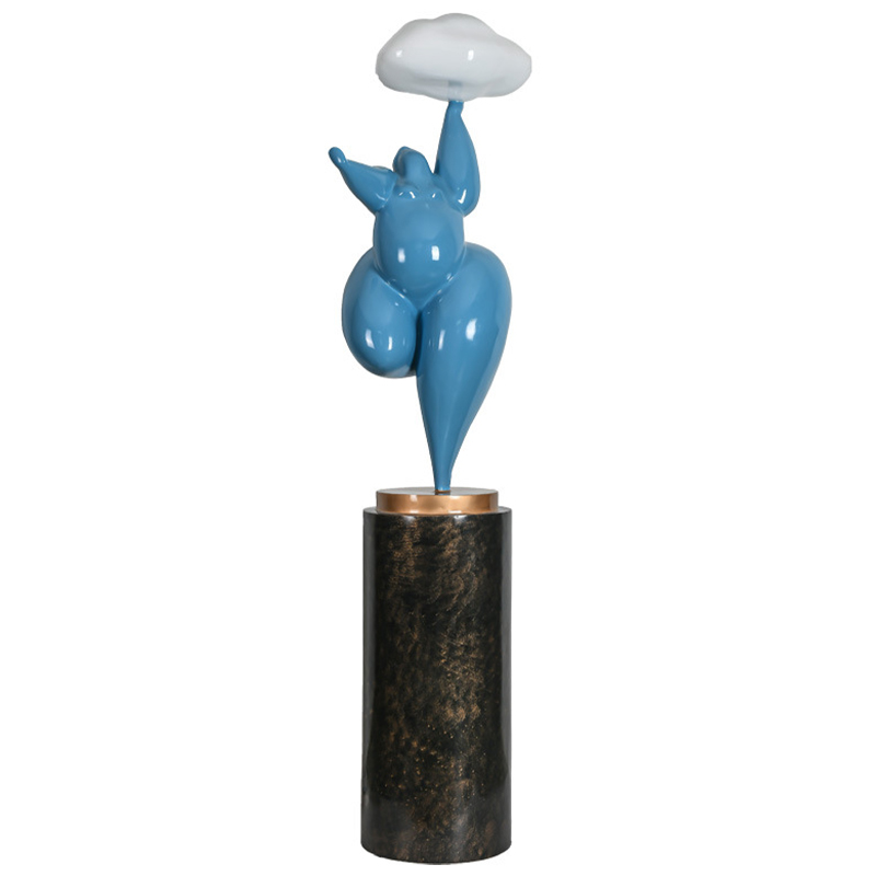 Торшер In The Clouds Blue Floor Lamp Голубой Белый Латунь Черный Торшер In The Clouds Blue Floor Lamp Голубой Белый Латунь Черный в Липецке | Loft Concept