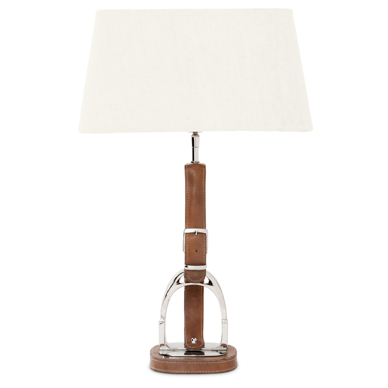Настольная лампа Eichholtz Table Lamp Olympia Equestrian Никель Коричневый Кремовый Настольная лампа Eichholtz Table Lamp Olympia Equestrian Никель Коричневый Кремовый в Липецке | Loft Concept
