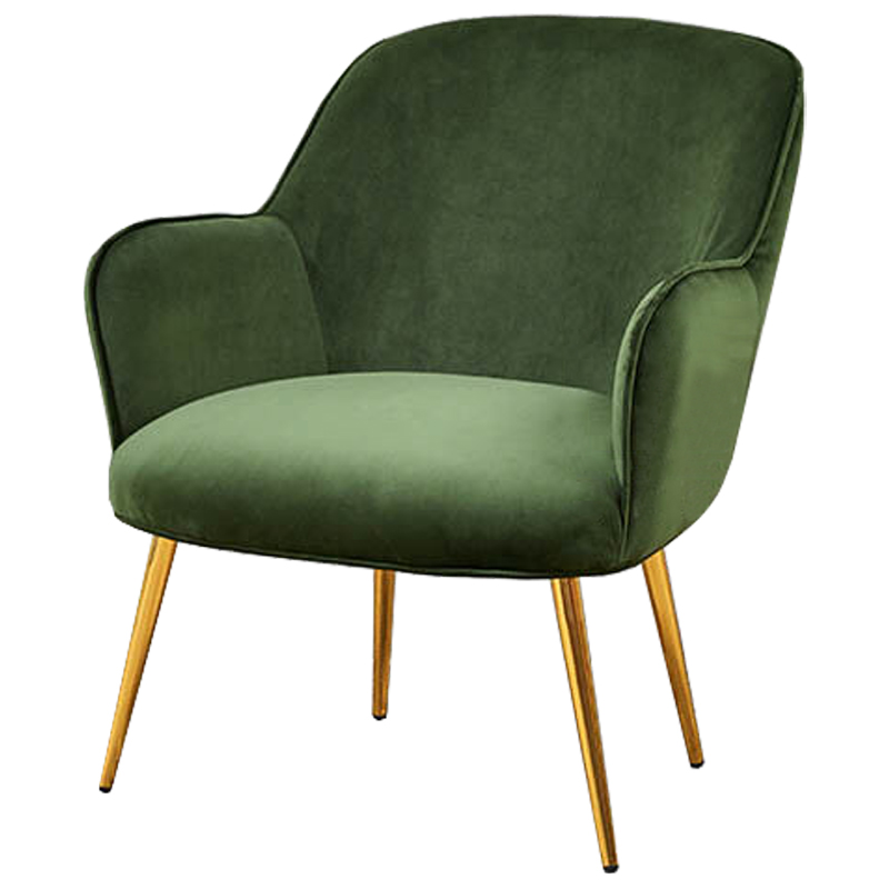 Кресло Waldeck Chair Green Зеленый Глянцевое золото Кресло Waldeck Chair Green Зеленый Глянцевое золото в Липецке | Loft Concept