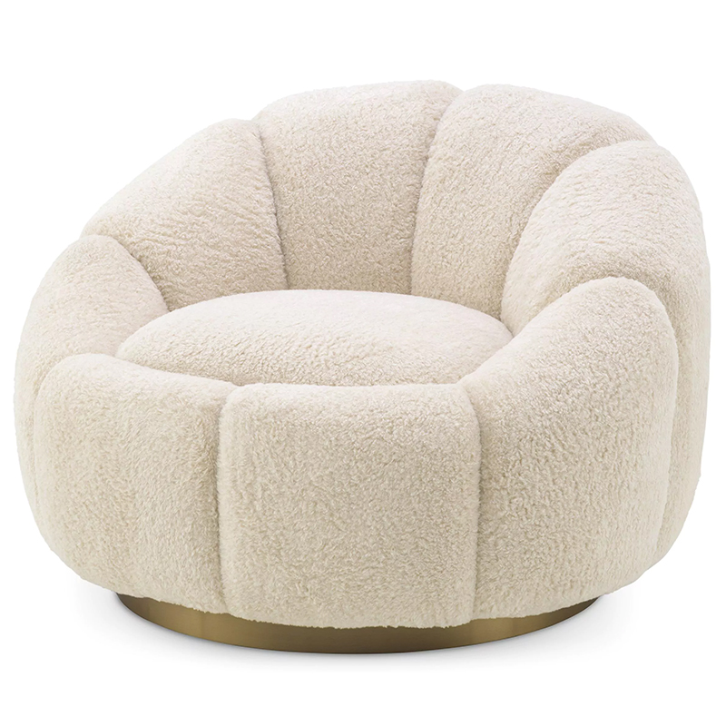 Кресло Eichholtz Swivel Chair Inger Brisbane Cream Кремовый Кресло Eichholtz Swivel Chair Inger Brisbane Cream Кремовый в Липецке | Loft Concept