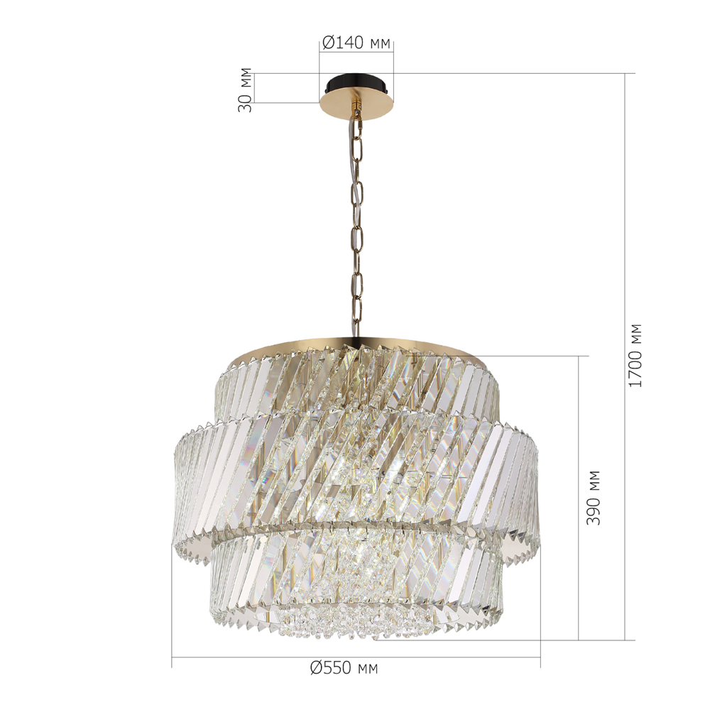 Люстра круглая в классическом обрамлении Light Connoisseurs Beauty в Липецке