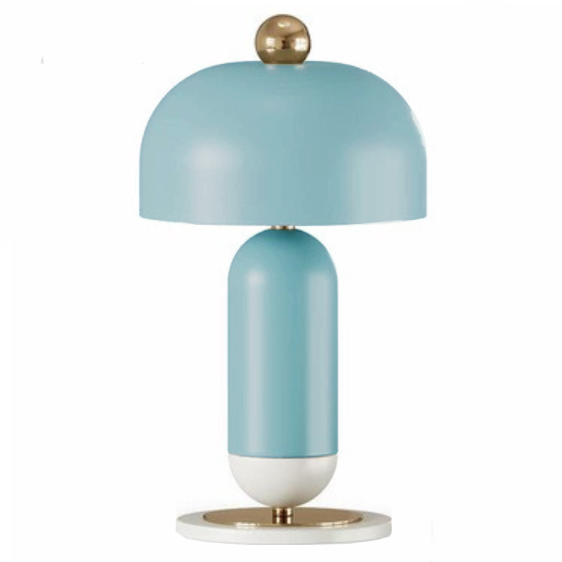 Meet Table lamp blue Голубой Латунь Meet Table lamp blue Голубой Латунь в Липецке | Loft Concept