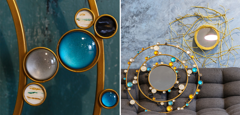 Зеркало Round Inserts Mirror Зеркало Round Inserts Mirror - Loft-Concept в Липецке