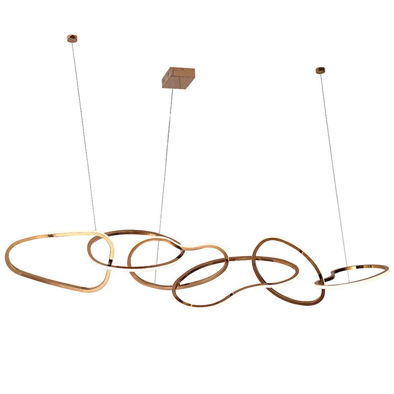 Люстра Wavy Ring Connection Gold Золотой Розовое золото Люстра Wavy Ring Connection Gold Золотой Розовое золото в Липецке | Loft Concept