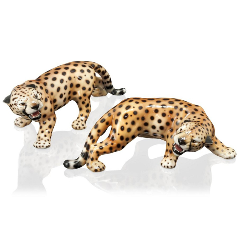 Статуэтки Abhika Cheetah Set 2 Pcs Коричневый Черный Статуэтки Abhika Cheetah Set 2 Pcs Коричневый Черный в Липецке | Loft Concept