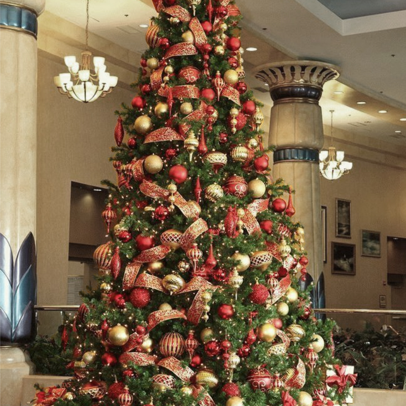 Дизайнерская Новогодняя Елка с Красным и Золотым декором Christmas Tree Golden Braid Красный Золотой Дизайнерская Новогодняя Елка с Красным и Золотым декором Christmas Tree Golden Braid Красный Золотой в Липецке | Loft Concept