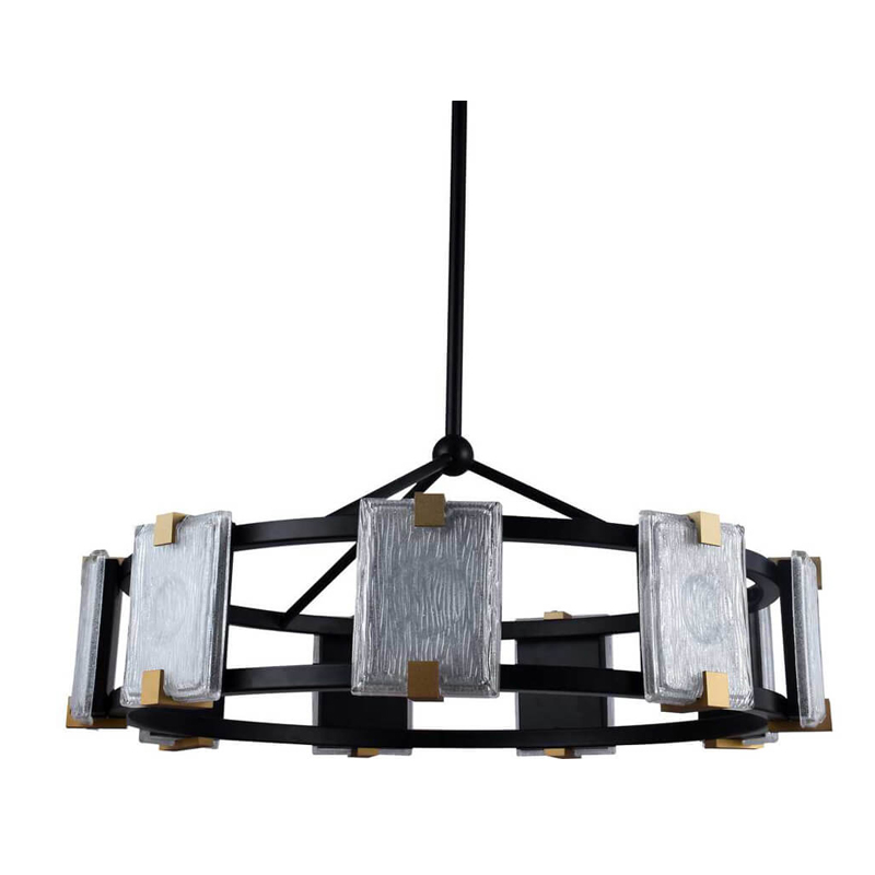Люстра Rectangular Glass Plafon D68 Черный матовый Прозрачное Стекло матовое золото Люстра Rectangular Glass Plafon D68 Черный матовый Прозрачное Стекло матовое золото в Липецке | Loft Concept