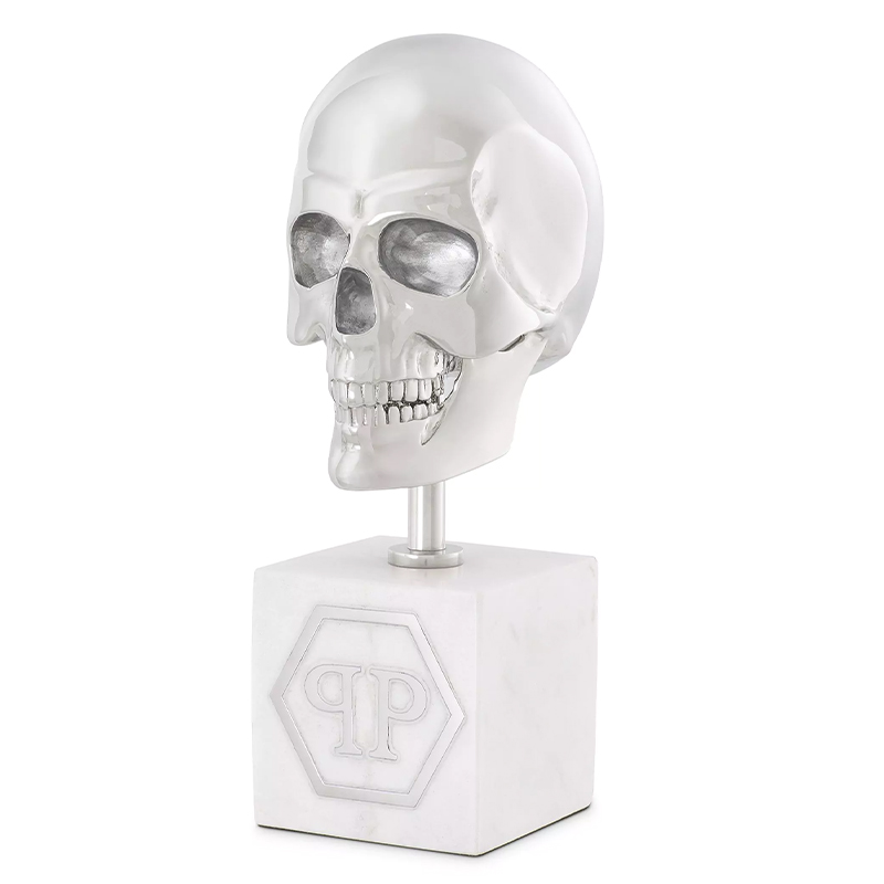 Статуэтка Philipp Plein Platinum Skull S Серебряный Белый Мрамор Bianco Статуэтка Philipp Plein Platinum Skull S Серебряный Белый Мрамор Bianco в Липецке | Loft Concept
