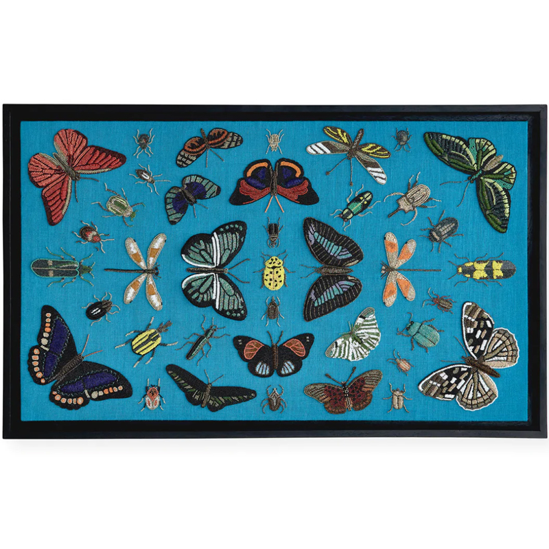 Панно из бисера Бабочки BOTANIST BEADED Wall Art Бирюзовый Панно из бисера Бабочки BOTANIST BEADED Wall Art Бирюзовый в Липецке | Loft Concept