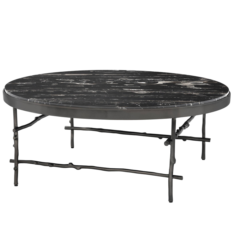 Кофейный стол Eichholtz Coffee Table Tomasso round Черный Мрамор Nero Темная бронза Кофейный стол Eichholtz Coffee Table Tomasso round Черный Мрамор Nero Темная бронза в Липецке | Loft Concept