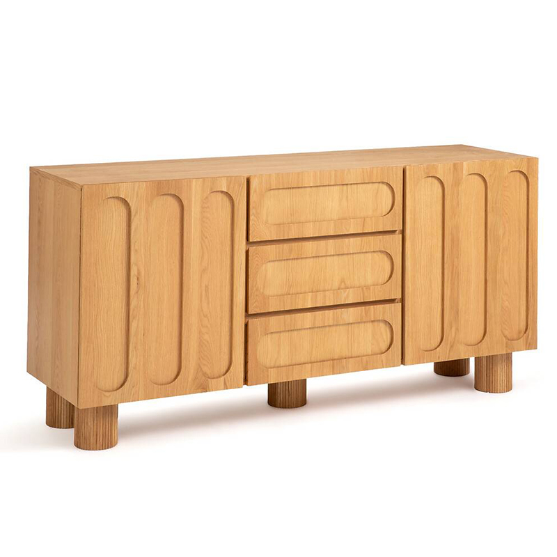 Комод Jakob Oak Chest of Drawers из массива дуба с 3-мя ящиками и 2-мя дверцами Светлый дуб Комод Jakob Oak Chest of Drawers из массива дуба с 3-мя ящиками и 2-мя дверцами Светлый дуб в Липецке | Loft Concept