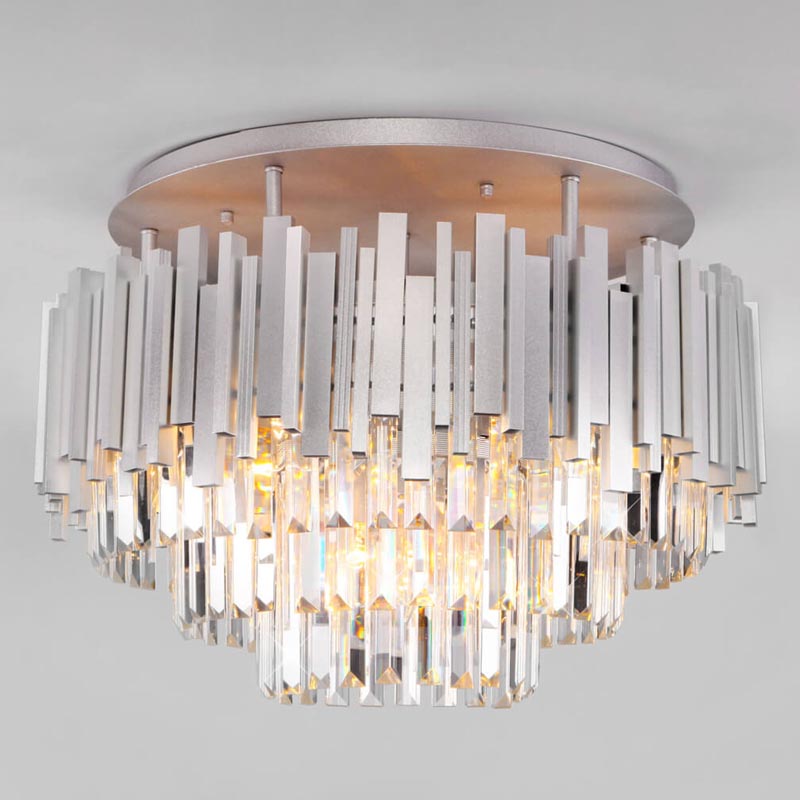 Потолочная люстра Lettice Crystal Chandelier Прозрачный (Transparent) Хром Потолочная люстра Lettice Crystal Chandelier Прозрачный (Transparent) Хром в Липецке | Loft Concept