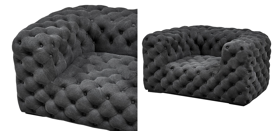 Кресло Soho Tufted Graphite Armchair Кресло Soho Tufted Graphite Armchair - Loft-Concept в Липецке