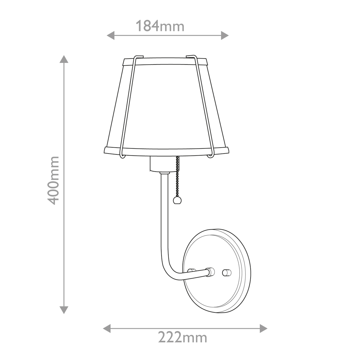 Бра с конусным плафоном и латунной фурнитурой с цепочкой для включения Hinkley в Липецке