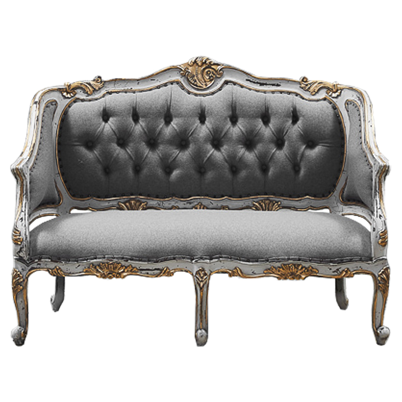 Диван Maria Antoinette Softness Capitone Серый Белый винтажная патина Диван Maria Antoinette Softness Capitone Серый Белый винтажная патина в Липецке | Loft Concept