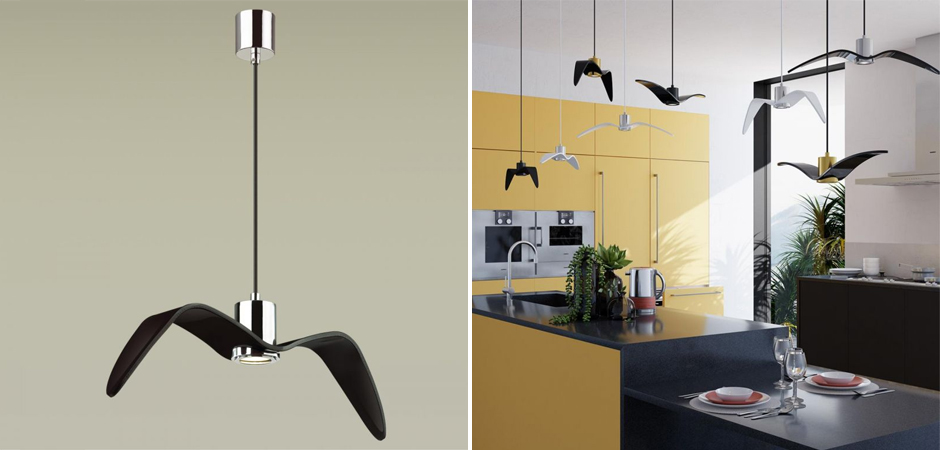 Подвесной светильник Seagull Chrome черный Подвесной светильник Seagull Chrome черный - Loft-Concept в Липецке