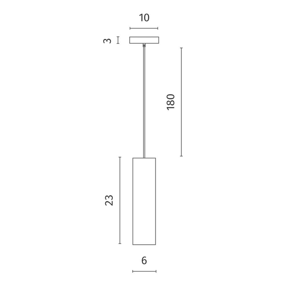 Подвесной светильник в форме цилиндра Douro Light серый бетон в Липецке