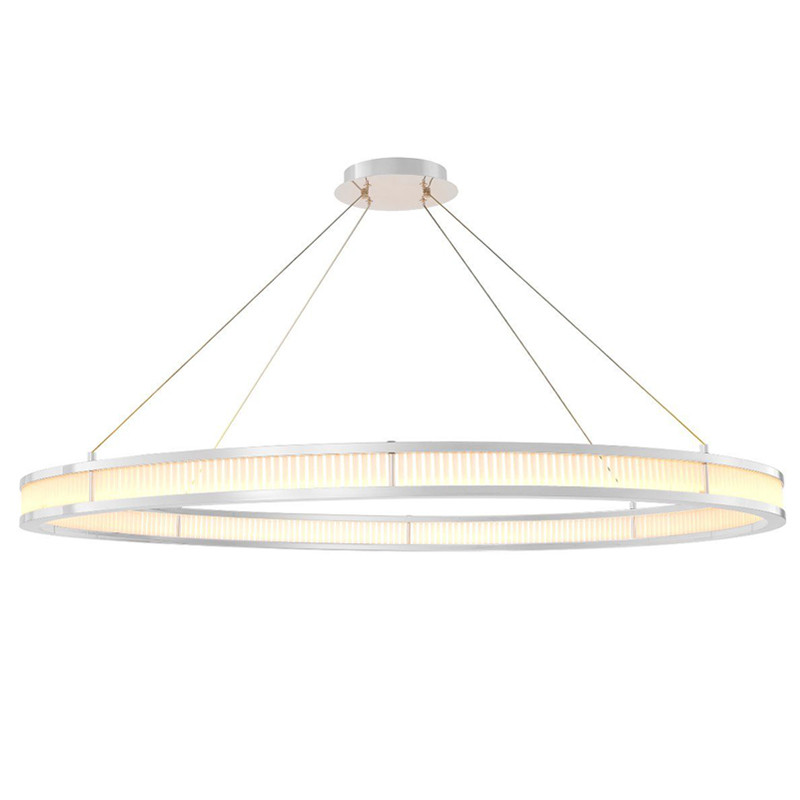 Люстра Eichholtz Chandelier Damien XL Nickel Никель Белое матовое стекло Люстра Eichholtz Chandelier Damien XL Nickel Никель Белое матовое стекло в Липецке | Loft Concept