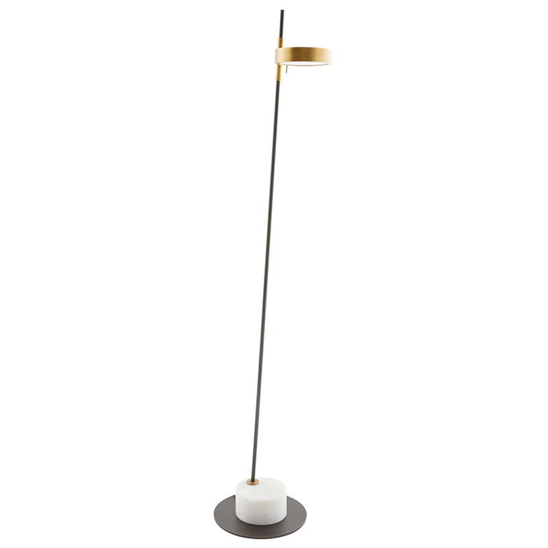 Торшер Arteriors PARK FLOOR LAMP Латунь Черный Белый Торшер Arteriors PARK FLOOR LAMP Латунь Черный Белый в Липецке | Loft Concept