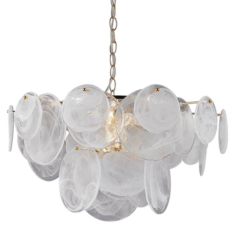Люстра Everett Chandelier Белое матовое стекло Золотой Люстра Everett Chandelier Белое матовое стекло Золотой в Липецке | Loft Concept