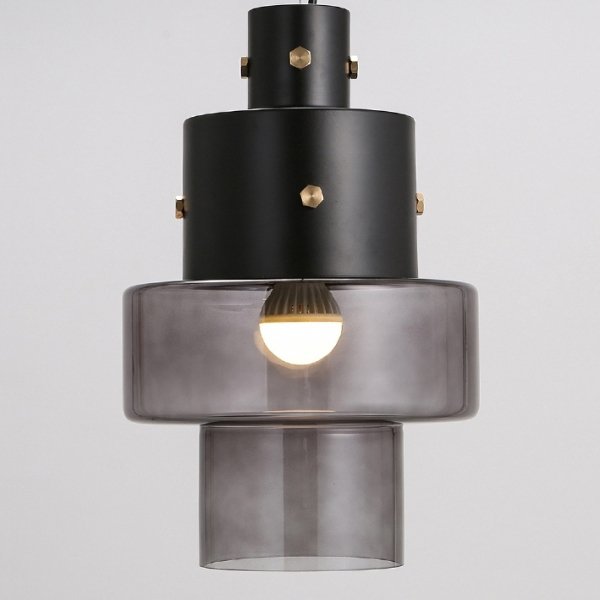 Подвесной светильник Luna Glass Pendant Dark Черный Подвесной светильник Luna Glass Pendant Dark Черный в Липецке | Loft Concept