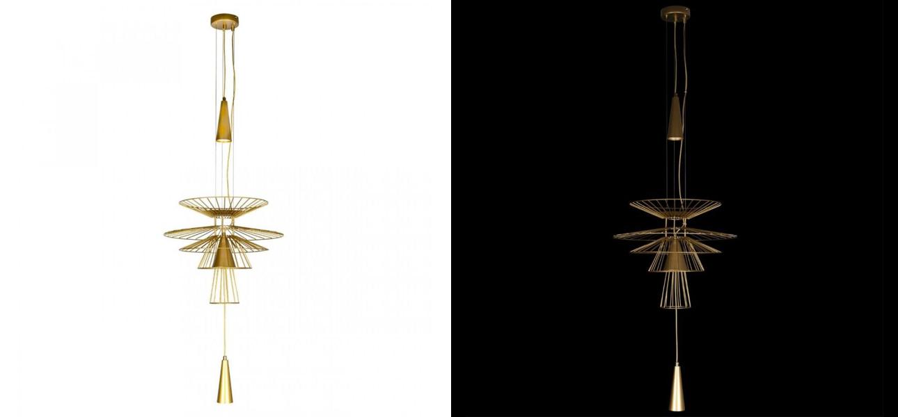 Люстра с металлическим плафоном Shade Metal Chandelier 70 см - фото №1