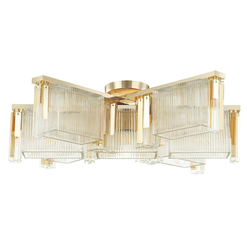 Люстра Madelen Gold Chandelier 7 Глянцевое золото Прозрачный (Transparent) Люстра Madelen Gold Chandelier 7 Глянцевое золото Прозрачный (Transparent) в Липецке | Loft Concept