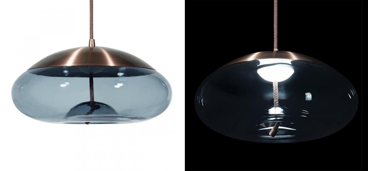 Подвесной светильник Brokis KNOT PC1037 Голубое стекло - фото