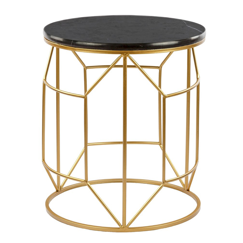 Приставной столик Decorative Table чёрный мрамор Золотой Черный Мрамор Nero Приставной столик Decorative Table чёрный мрамор Золотой Черный Мрамор Nero в Липецке | Loft Concept