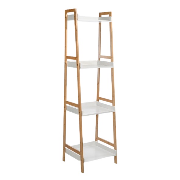 Стеллаж Stockholm White & Beige Белый Бежевый Стеллаж Stockholm White & Beige Белый Бежевый в Липецке | Loft Concept