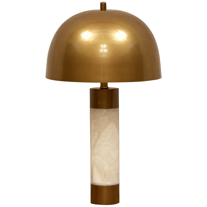 Настольная лампа с металлическим абажуром Gabriela Brass Table Lamp Латунь Бежевый Настольная лампа с металлическим абажуром Gabriela Brass Table Lamp Латунь Бежевый в Липецке | Loft Concept