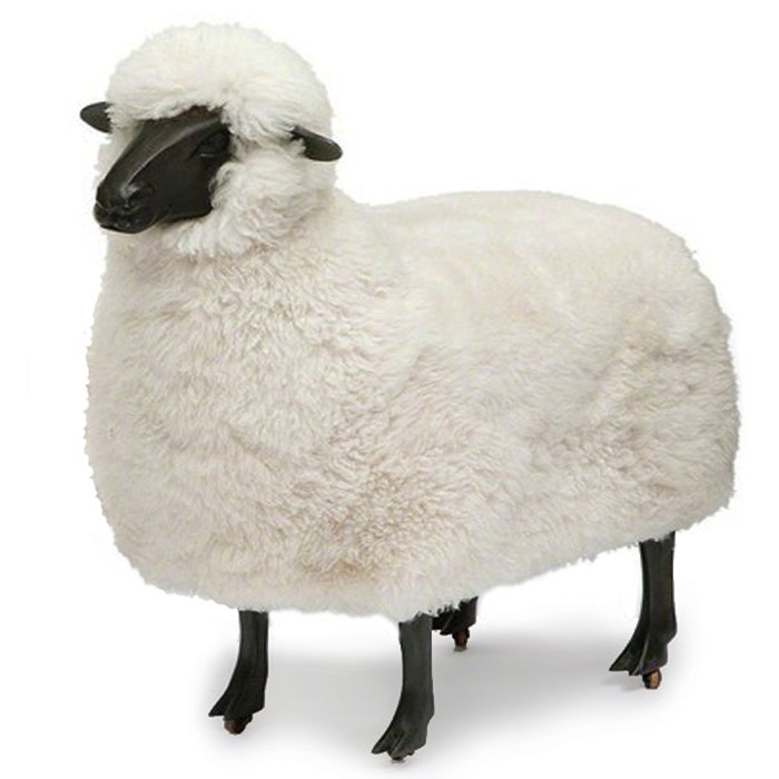 Пуф FRANCOIS-XAVIER LALANNE Moutons de laine Черный Бежевый Графит Пуф FRANCOIS-XAVIER LALANNE Moutons de laine Черный Бежевый Графит в Липецке | Loft Concept