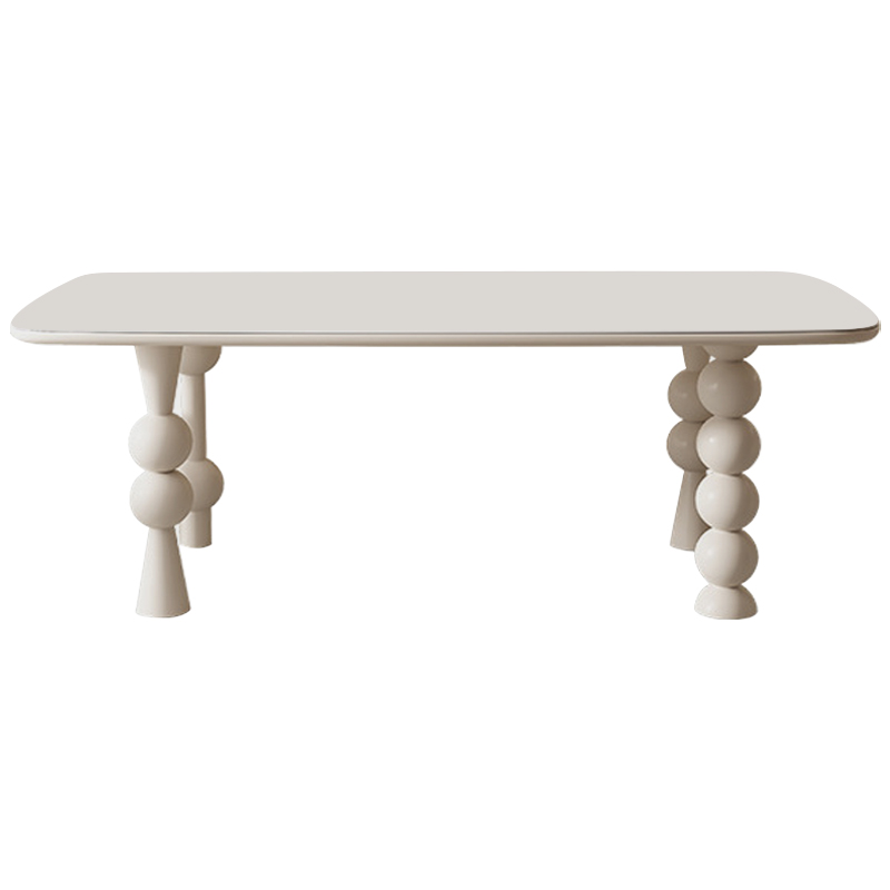 Обеденный стол Raphael Unique Shaped Dining Table Молочный Обеденный стол Raphael Unique Shaped Dining Table Молочный в Липецке | Loft Concept