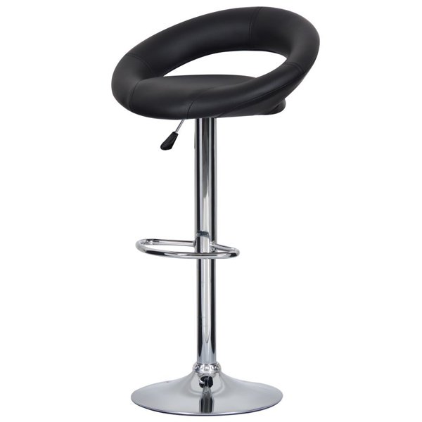 Барный стул Ring black Хром Черный Барный стул Ring black Хром Черный в Липецке | Loft Concept