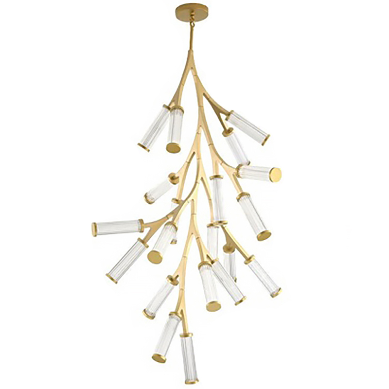 Люстра Cylinder Branches Chandelier Gold Vertical 20 Золотой Прозрачный Люстра Cylinder Branches Chandelier Gold Vertical 20 Золотой Прозрачный в Липецке | Loft Concept