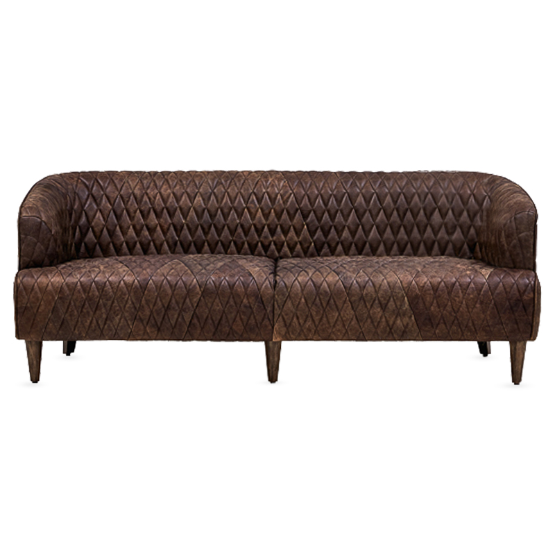 Диван Rhombuses Upholstery Triple Sofa Коричневый Диван Rhombuses Upholstery Triple Sofa Коричневый в Липецке | Loft Concept