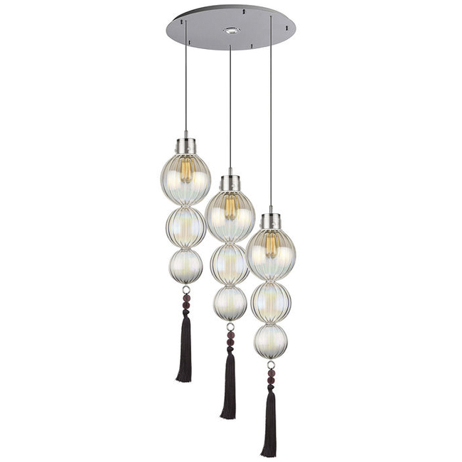 Люстра Heathfield Lighting - Medina Circle 3 Chandelier Хром Латунь Прозрачный Коричневый Голубой Люстра Heathfield Lighting - Medina Circle 3 Chandelier Хром Латунь Прозрачный Коричневый Голубой в Липецке | Loft Concept
