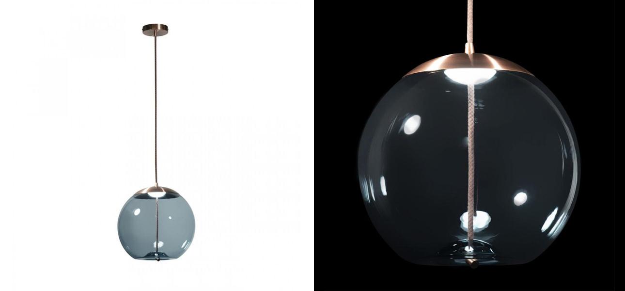 Подвесной светильник Brokis KNOTl PC1035 Голубое стекло - фото