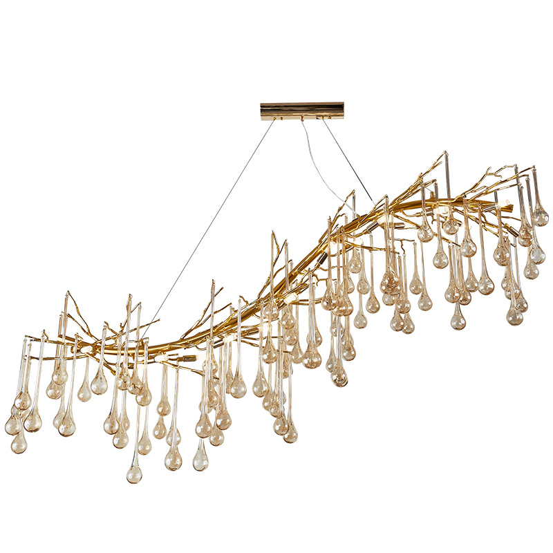 Люстра Droplet Branch Chandelier Глянцевое золото Янтарь (Amber) Люстра Droplet Branch Chandelier Глянцевое золото Янтарь (Amber) в Липецке | Loft Concept