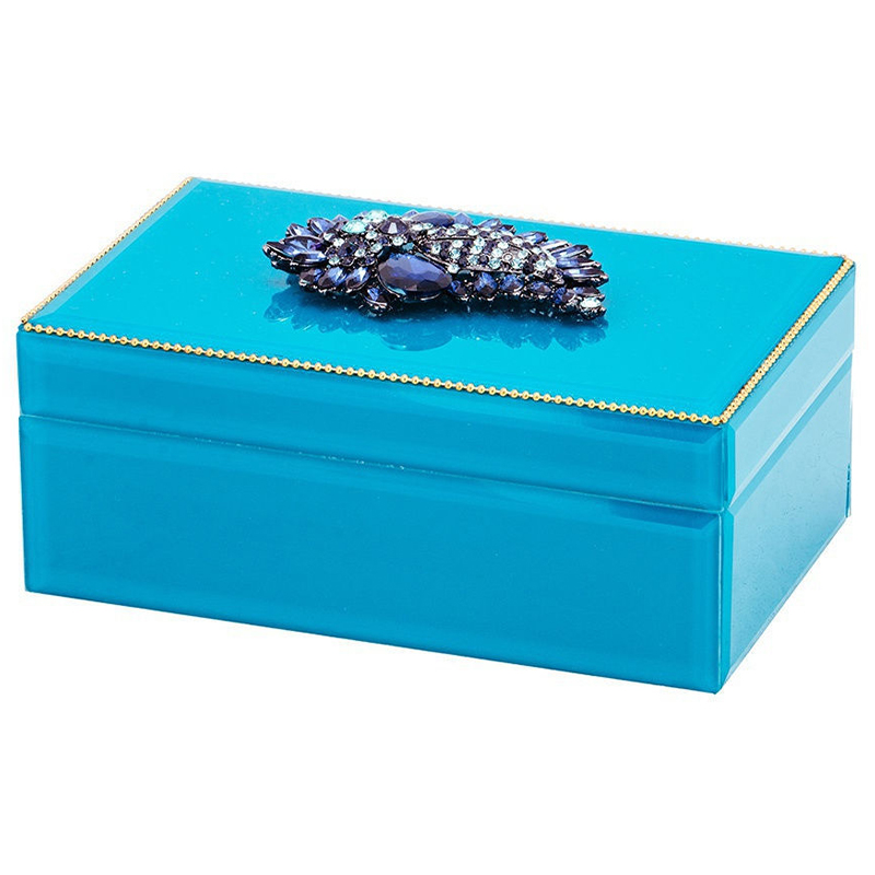 Шкатулка Talia Box turquoise Бирюзовый Синий Шкатулка Talia Box turquoise Бирюзовый Синий в Липецке | Loft Concept