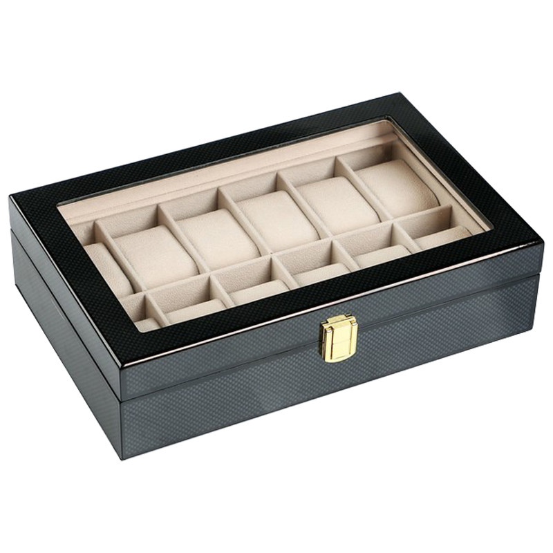 Шкатулка для часов Roland Watch Box Черный Бежевый Шкатулка для часов Roland Watch Box Черный Бежевый в Липецке | Loft Concept