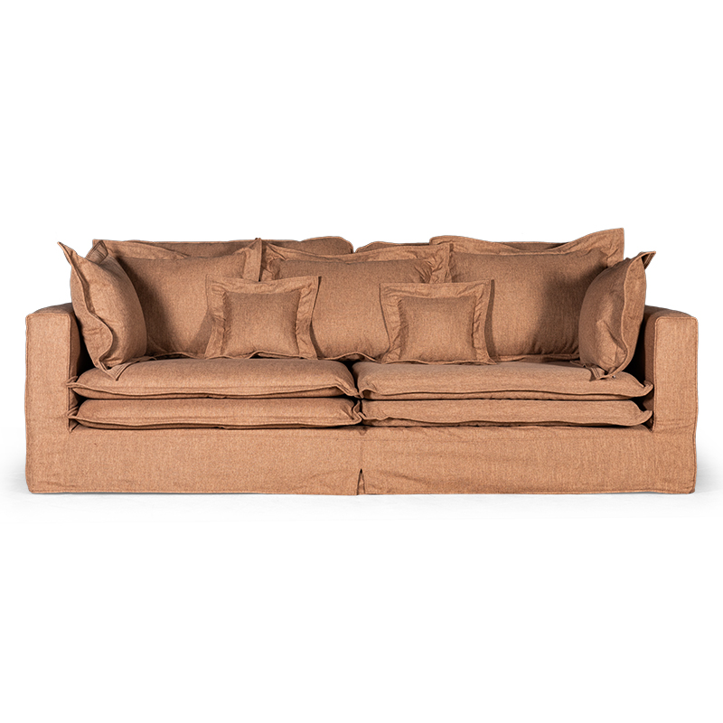 Диван Evelyn Textile Brown Sofa Коричневый Диван Evelyn Textile Brown Sofa Коричневый в Липецке | Loft Concept