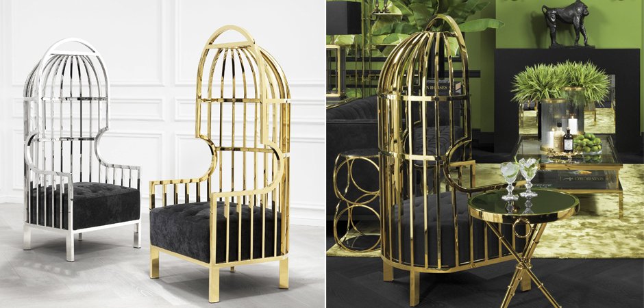Кресло Eichholtz Chair Bora Bora Gold Кресло Eichholtz Chair Bora Bora Gold - Loft-Concept в Липецке