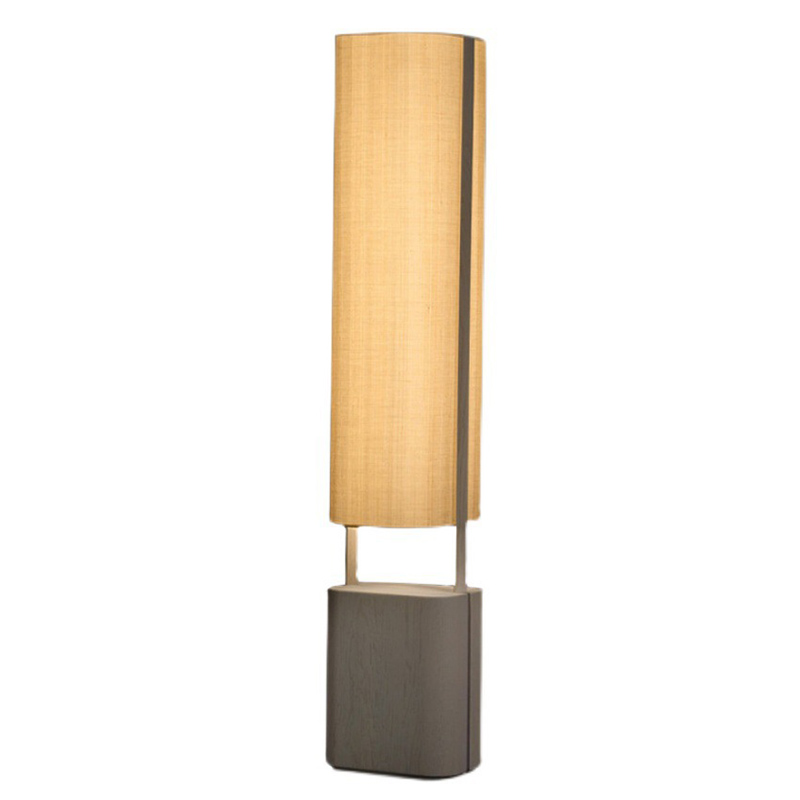 Дизайнерский торшер с деревянным основанием Keila Floor Lamp Wooden Серый Дизайнерский торшер с деревянным основанием Keila Floor Lamp Wooden Серый в Липецке | Loft Concept
